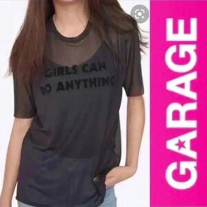 Garage girls can  do anything mesh top